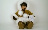 00931 Eskimo Doll, Boy, 16 Inch, Beanbag, Tan