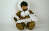 00932 Eskimo Doll, 16 Inch, Girl, Beanbag, Brn
