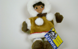 00933 Eskimo Doll, Boy, 10 Inch, Beanbag, Tan