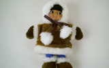 00937 Eskimo Doll, Girl, 8 Inch B Bag, Mix Brn