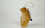 01024 Bear With Fish On Back, Ornament