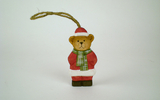 01241 Brown Bear Santa Ornament, 3.5 Inch