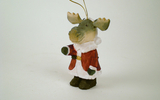 01263 Moose Santa Standing, Ornament